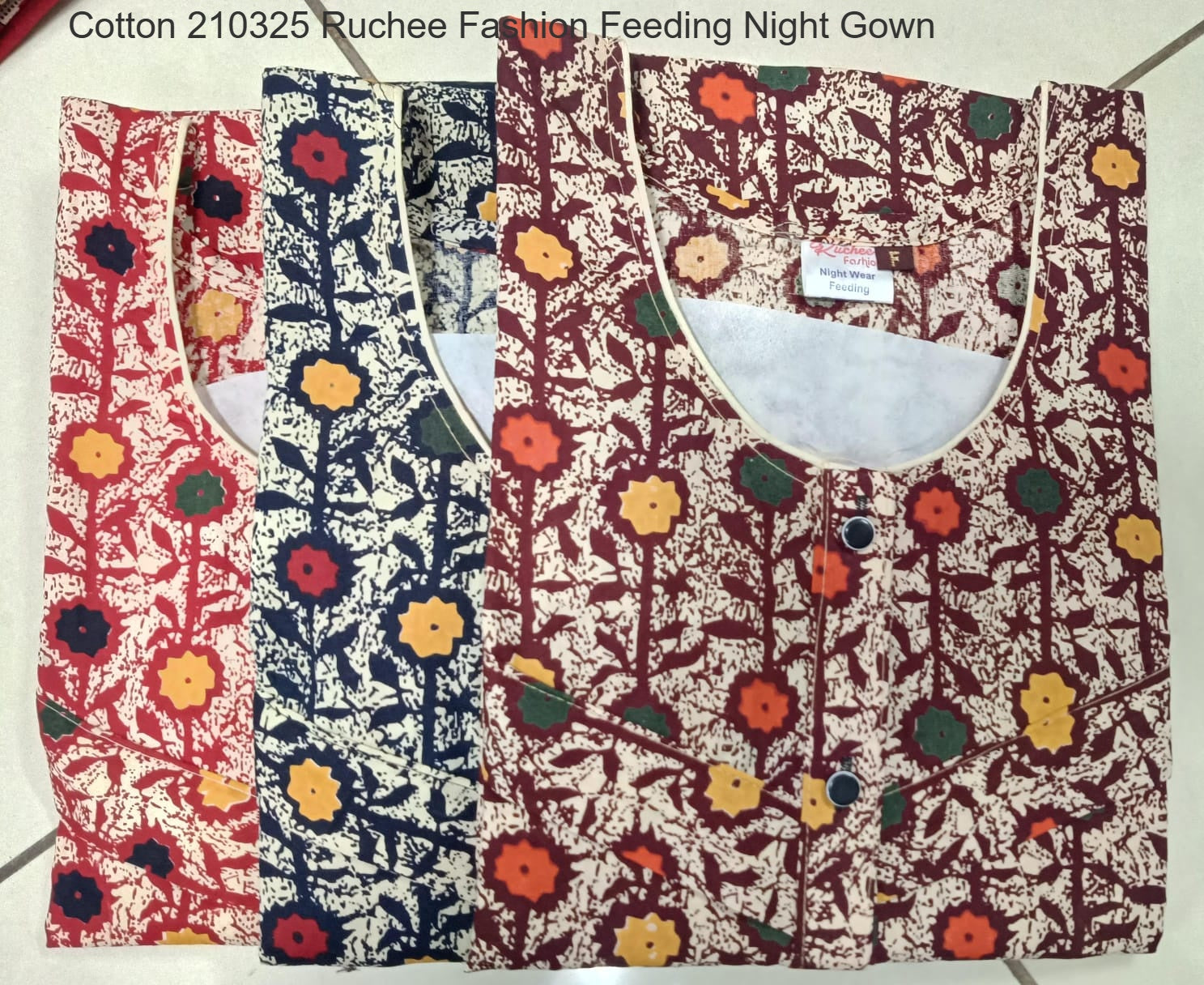 Cotton 210325 Ruchee Fashion Feeding Night Gown Manufacturer India