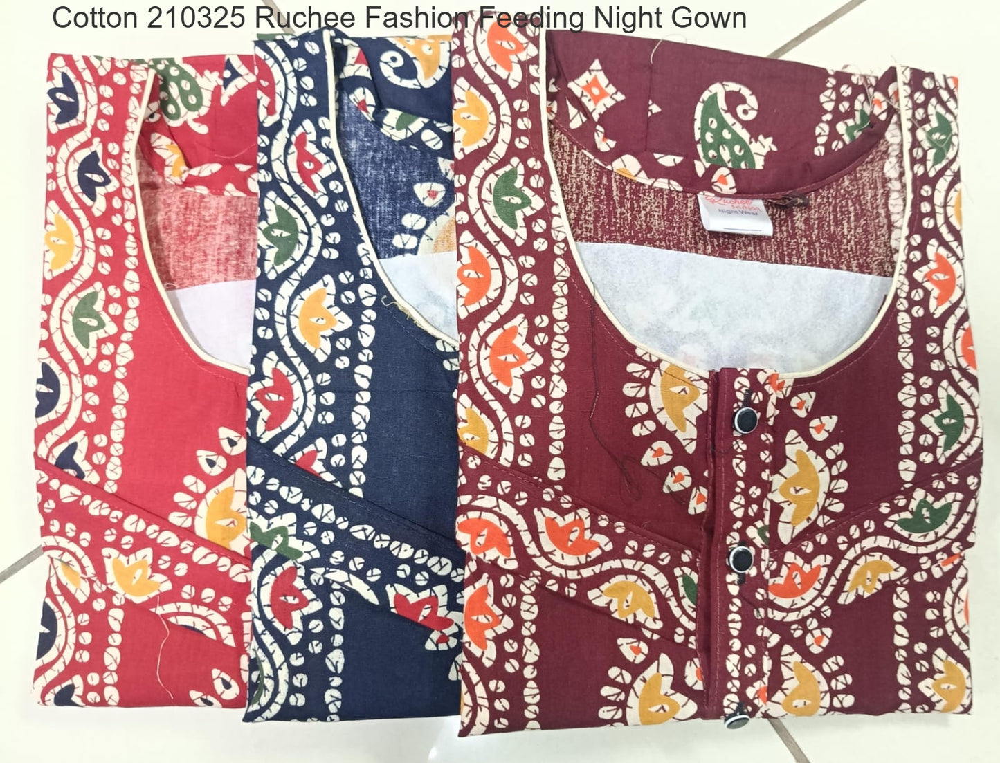 Cotton 210325 Ruchee Fashion Feeding Night Gown Manufacturer India