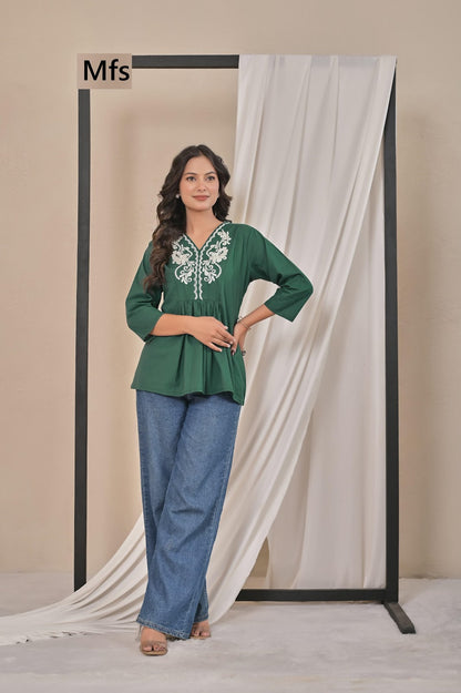 Cotton 2305 Mfs Stylish Short Tops Manufacturer India