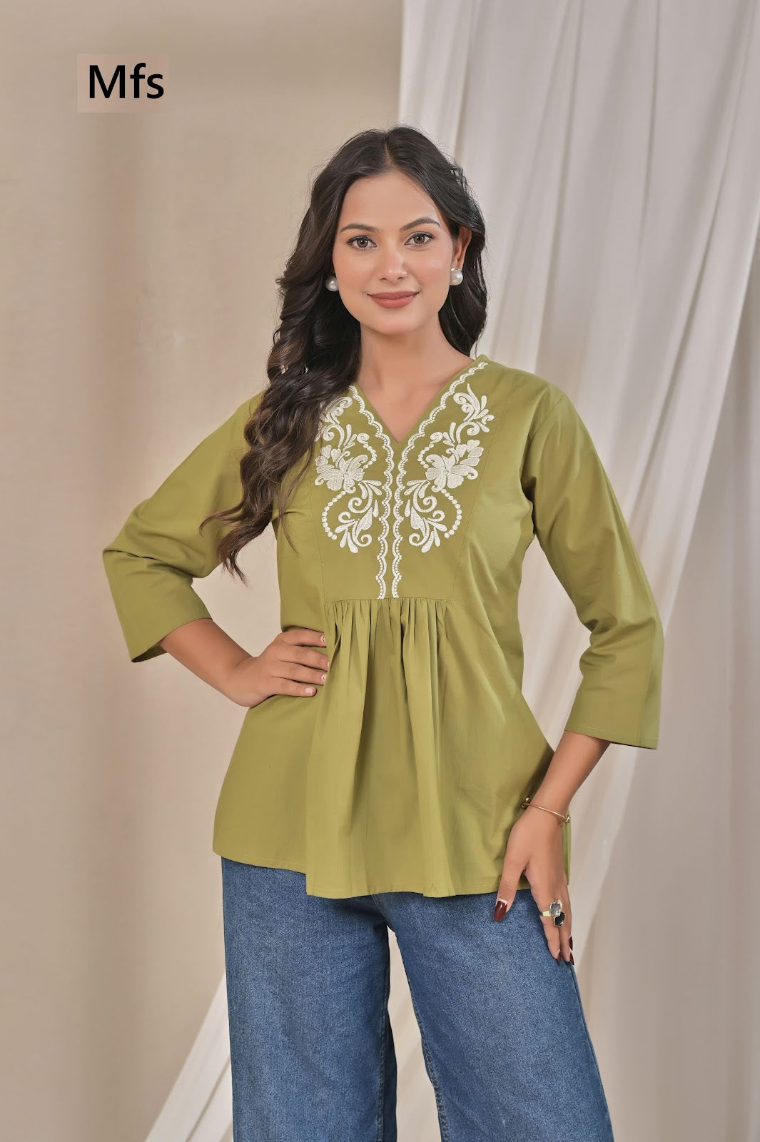 Cotton 2305 Mfs Stylish Short Tops Manufacturer India