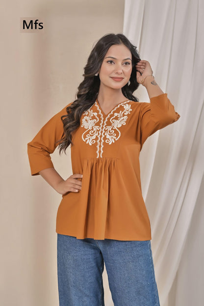 Cotton 2305 Mfs Stylish Short Tops Manufacturer India