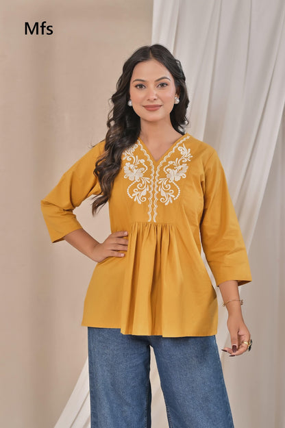 Cotton 2305 Mfs Stylish Short Tops Manufacturer India