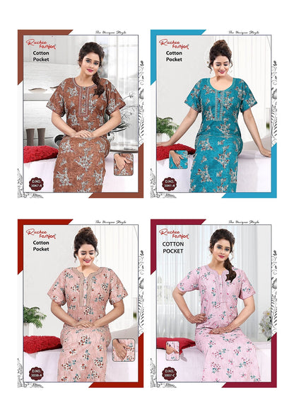 Cotton 3006-3047 Ruchee Fashion Night Gowns Wholesale Price
