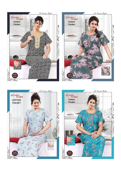 Cotton 3006-3047 Ruchee Fashion Night Gowns Wholesale Price