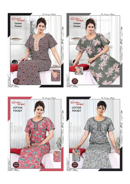 Cotton 3006-3047 Ruchee Fashion Night Gowns Wholesale Price