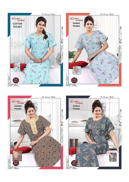 Cotton 3006-3047 Ruchee Fashion Night Gowns Wholesale Price