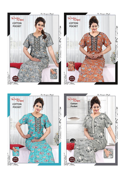 Cotton 3006-3047 Ruchee Fashion Night Gowns Wholesale Price