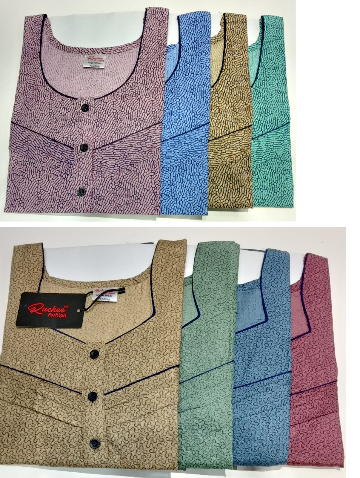 Cotton 3107 Ruchee Fashion Feeding Night Gown Exporter