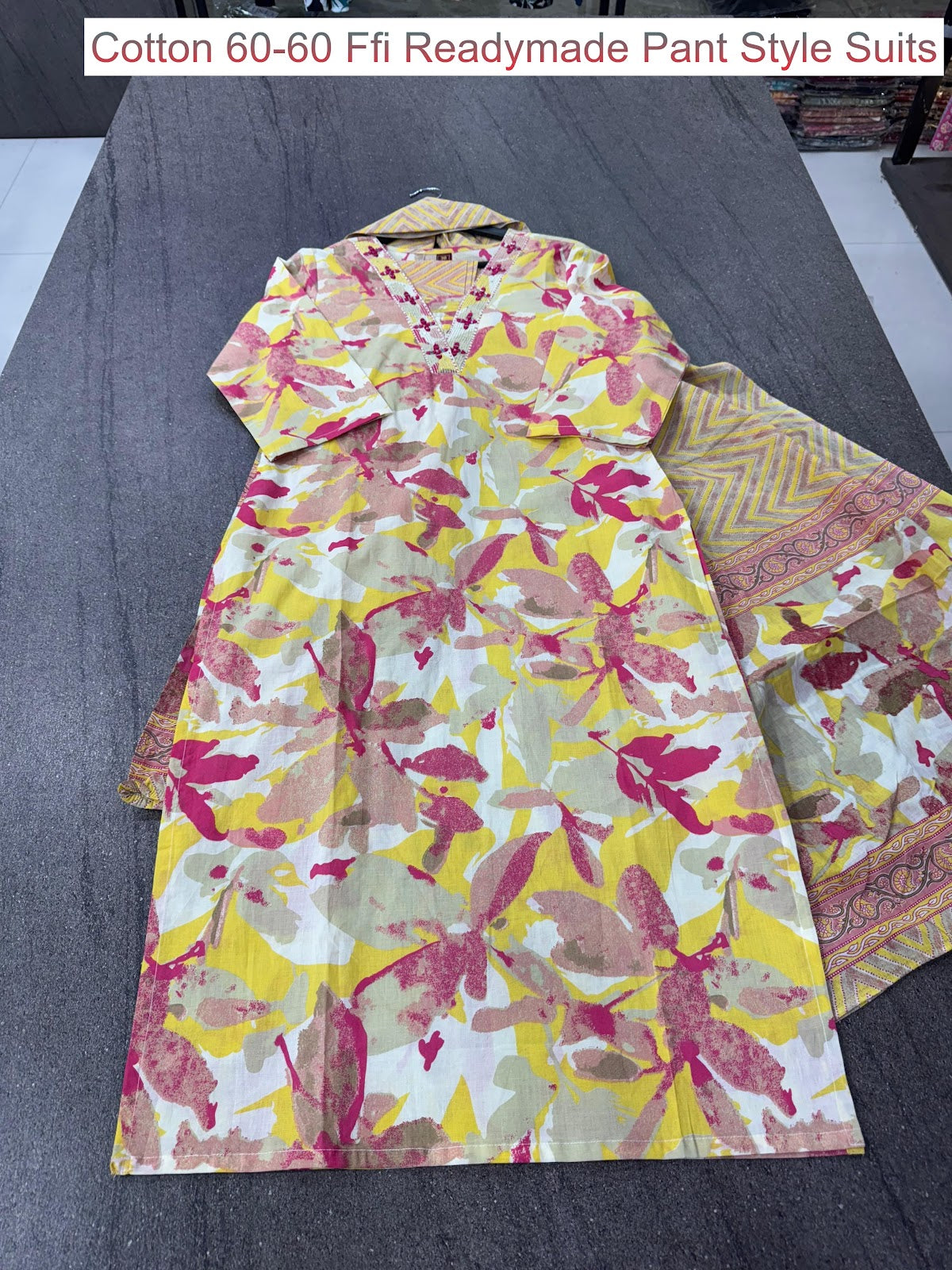 Cotton 60-60 Ffi Readymade Pant Style Suits Wholesale Rate