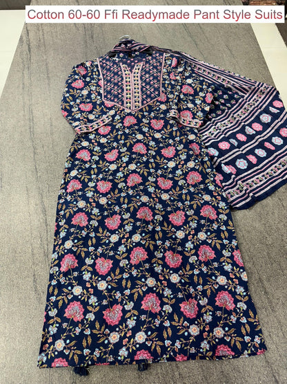 Cotton 60-60 Ffi Readymade Pant Style Suits Wholesale Rate