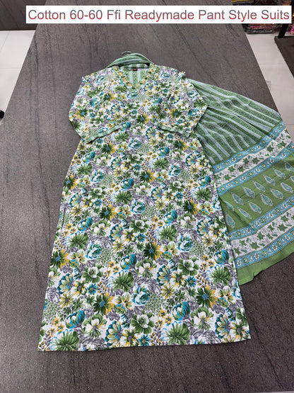 Cotton 60-60 Ffi Readymade Pant Style Suits Wholesale Rate