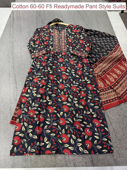 Cotton 60-60 Ffi Readymade Pant Style Suits Wholesale Rate