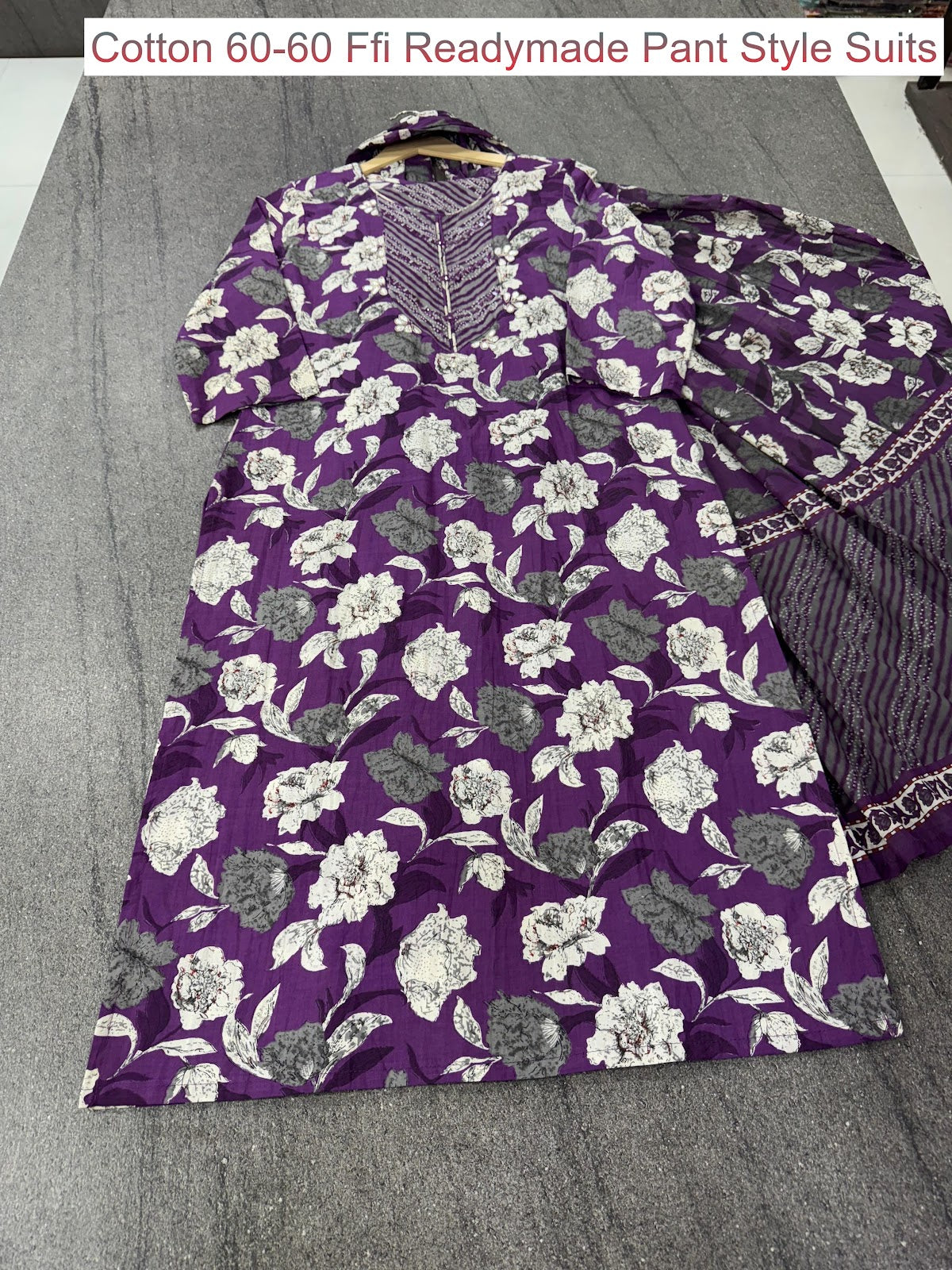 Cotton 60-60 Ffi Readymade Pant Style Suits Wholesale Rate