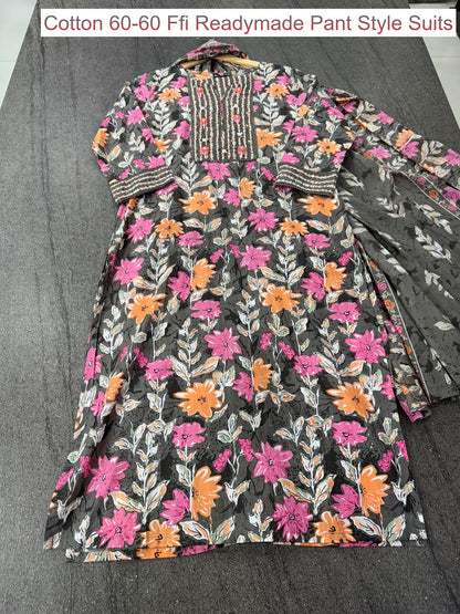 Cotton 60-60 Ffi Readymade Pant Style Suits Wholesale Rate