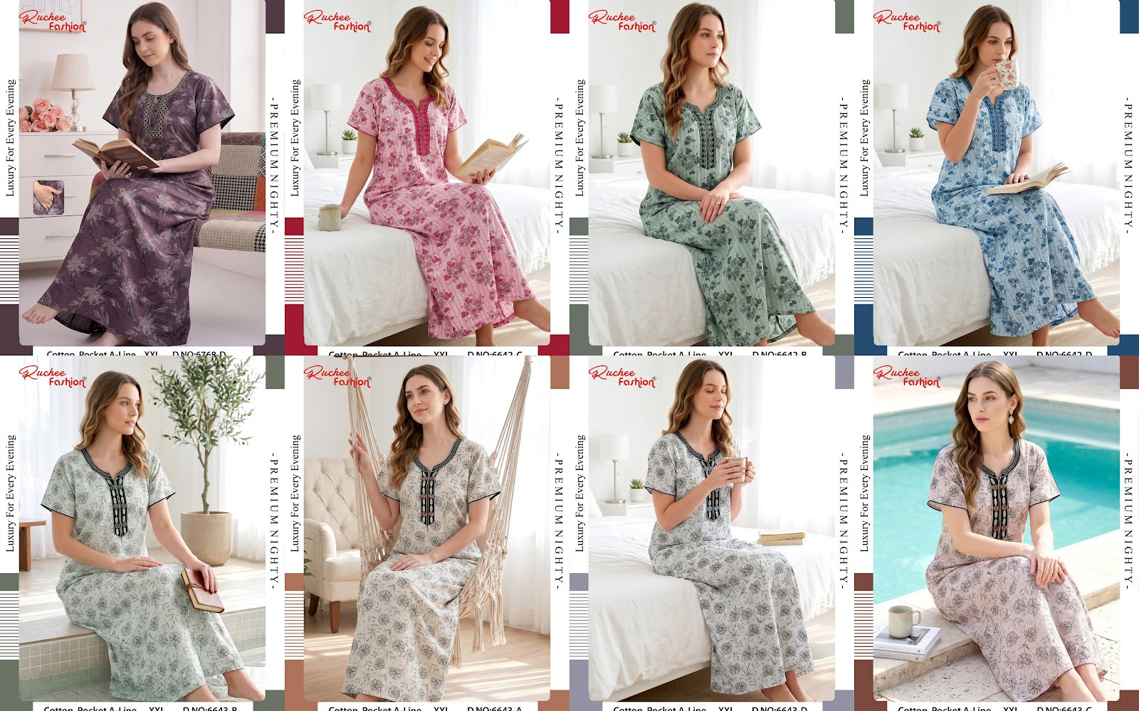 Cotton A-Line 050826 Ruchee Fashion Night Gowns Wholesale