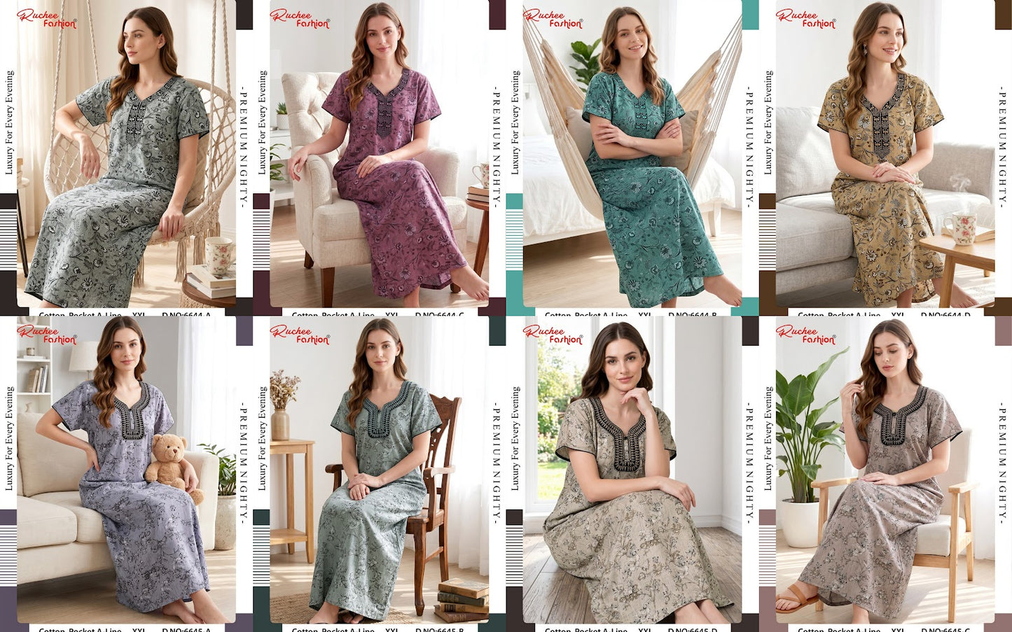 Cotton A-Line 050826 Ruchee Fashion Night Gowns Wholesale