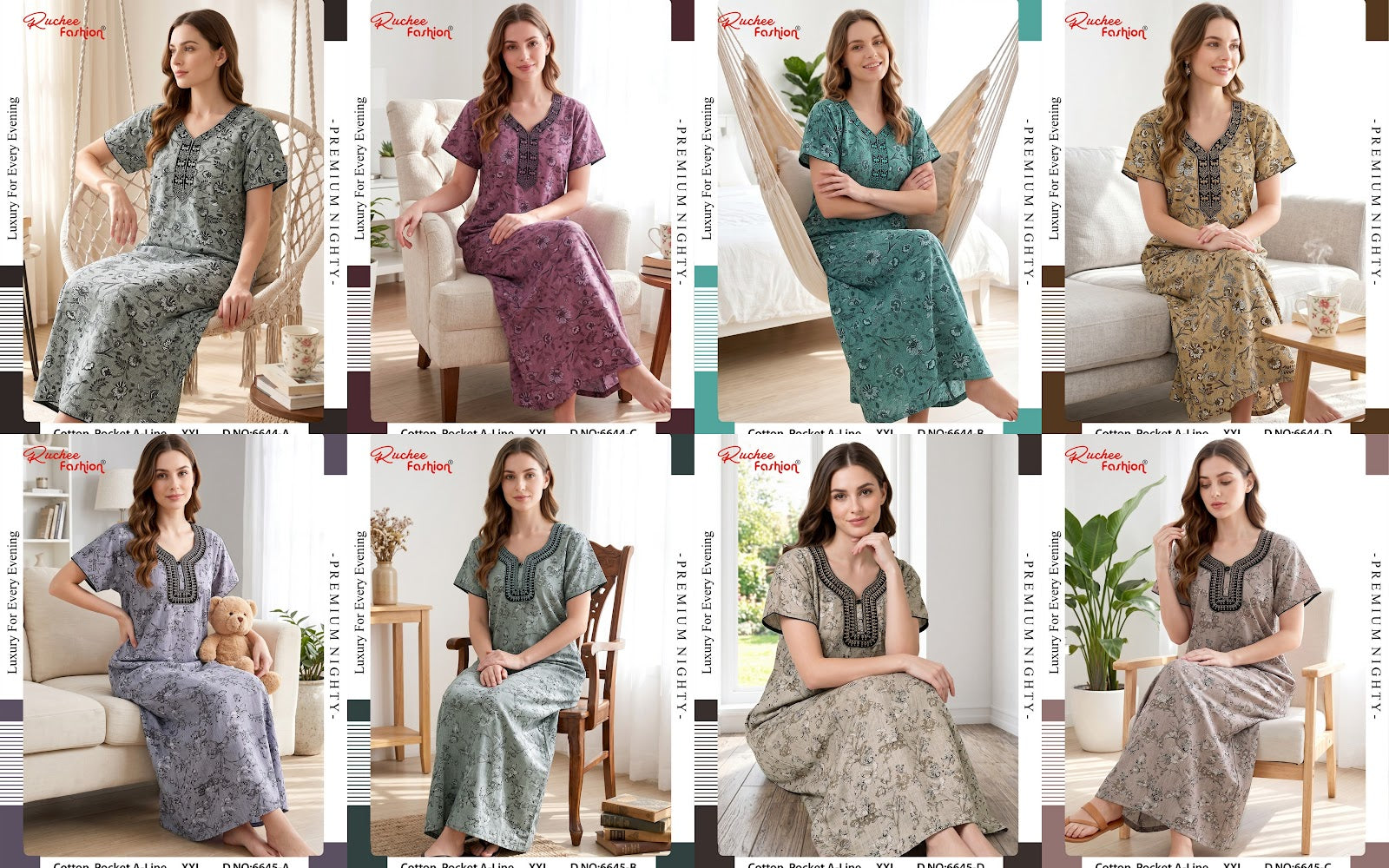 Cotton A-Line 050826 Ruchee Fashion Night Gowns Wholesale