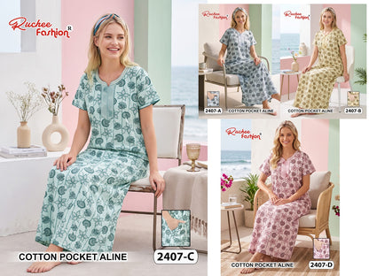 Cotton A-Line 2310 Ruchee Fashion Night Gowns Supplier