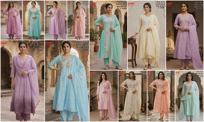 Cotton Anarkali 0406 Bipson Prints Viscose Readymade Pant Style Suits Exporter Ahmedabad
