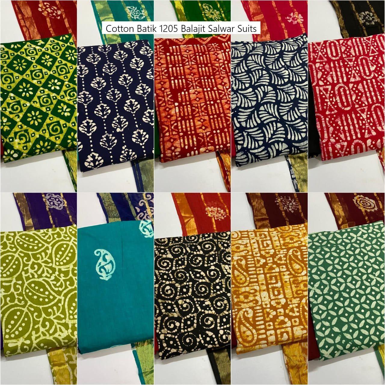 Cotton Batik 1205 Balajit Salwar Suits Wholesale Price