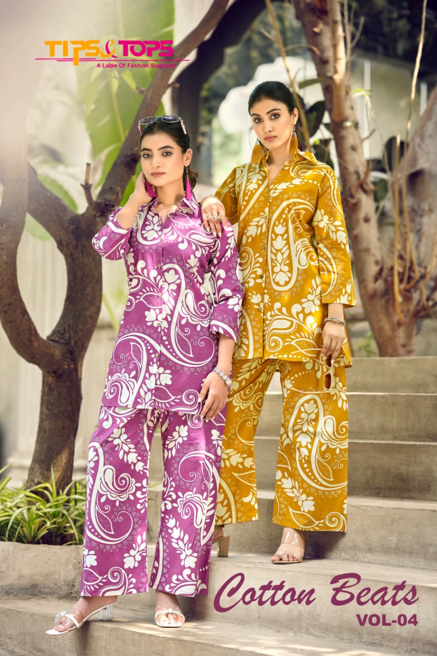 Cotton Beats Vol 4 Tips Tops Cotton Co Ord Set Wholesale