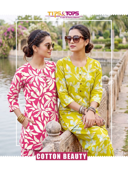 Cotton Beauty Tips Tops Co Ord Set Wholesaler Gujarat