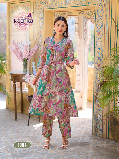 Cotton Bells Vol 1 Radhika Lifestyle Cotton Kurti Pant Set Wholesale Rate