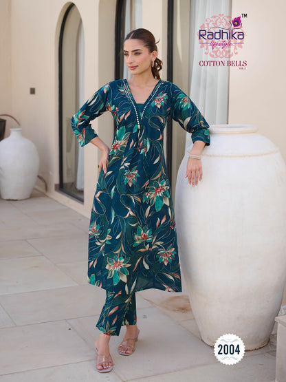Cotton Bells Vol 2 Radhika Lifestyle Kurti Pant Set Wholesale