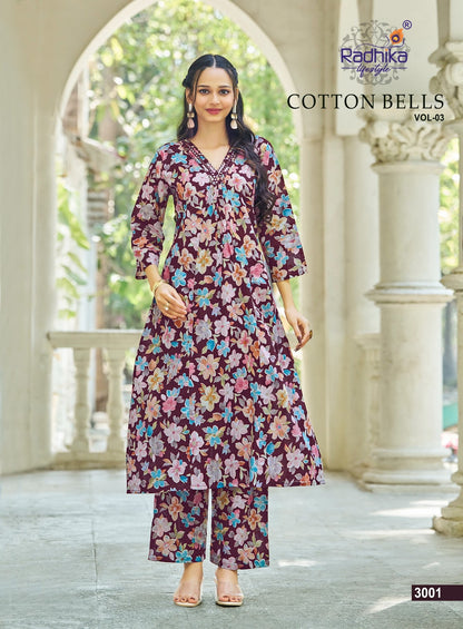 Cotton Bells Vol 3 Radhika Lifestyle Cotton Co Ord Set Manufacturer Gujarat