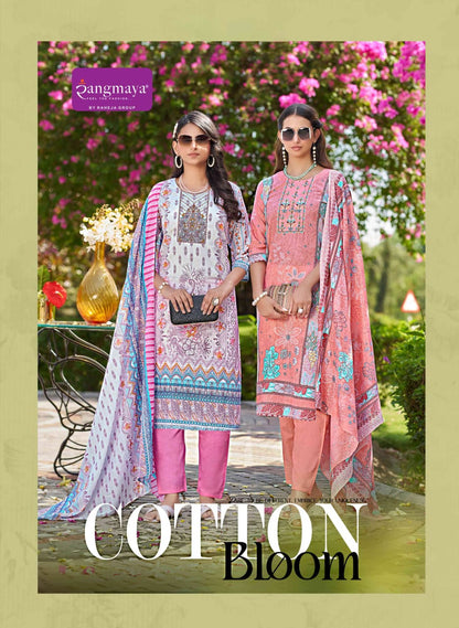 Cotton Bloom Rangmaya Readymade Pant Style Suits Wholesale Price