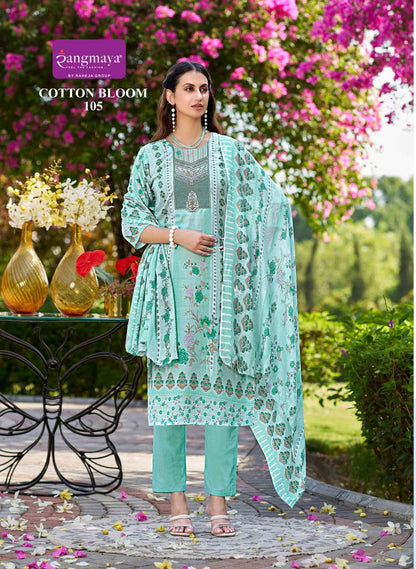 Cotton Bloom Rangmaya Readymade Pant Style Suits Wholesale Price