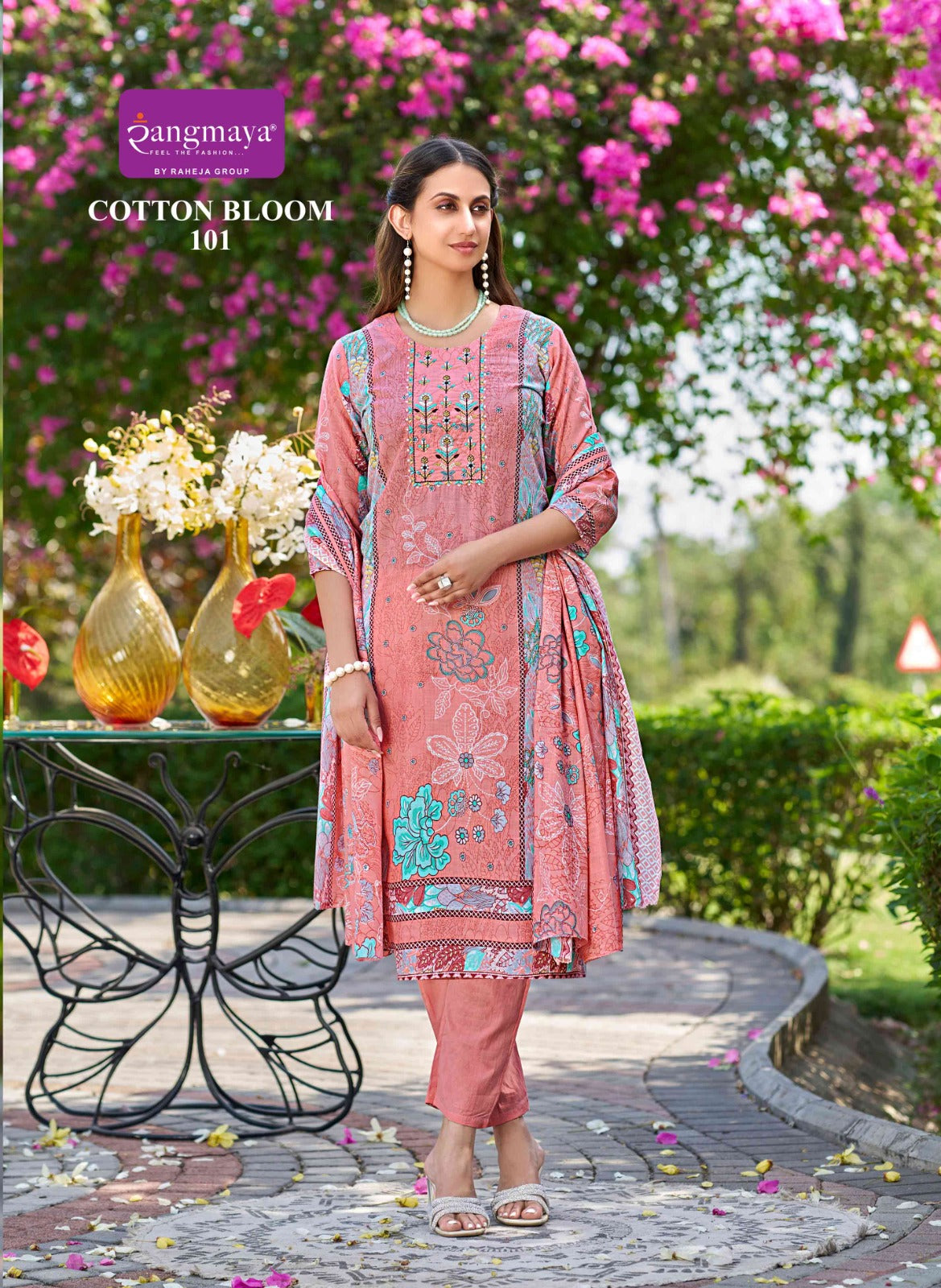 Cotton Bloom Rangmaya Readymade Pant Style Suits Wholesale Price