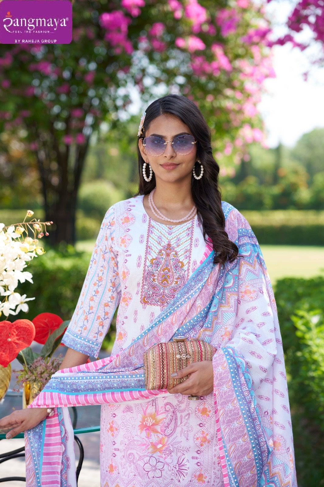 Cotton Bloom Rangmaya Readymade Pant Style Suits Wholesale Price