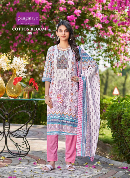 Cotton Bloom Rangmaya Readymade Pant Style Suits Wholesale Price
