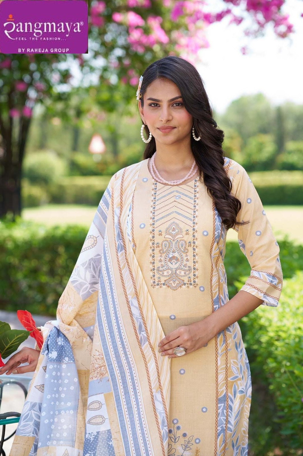 Cotton Bloom Rangmaya Readymade Pant Style Suits Wholesale Price