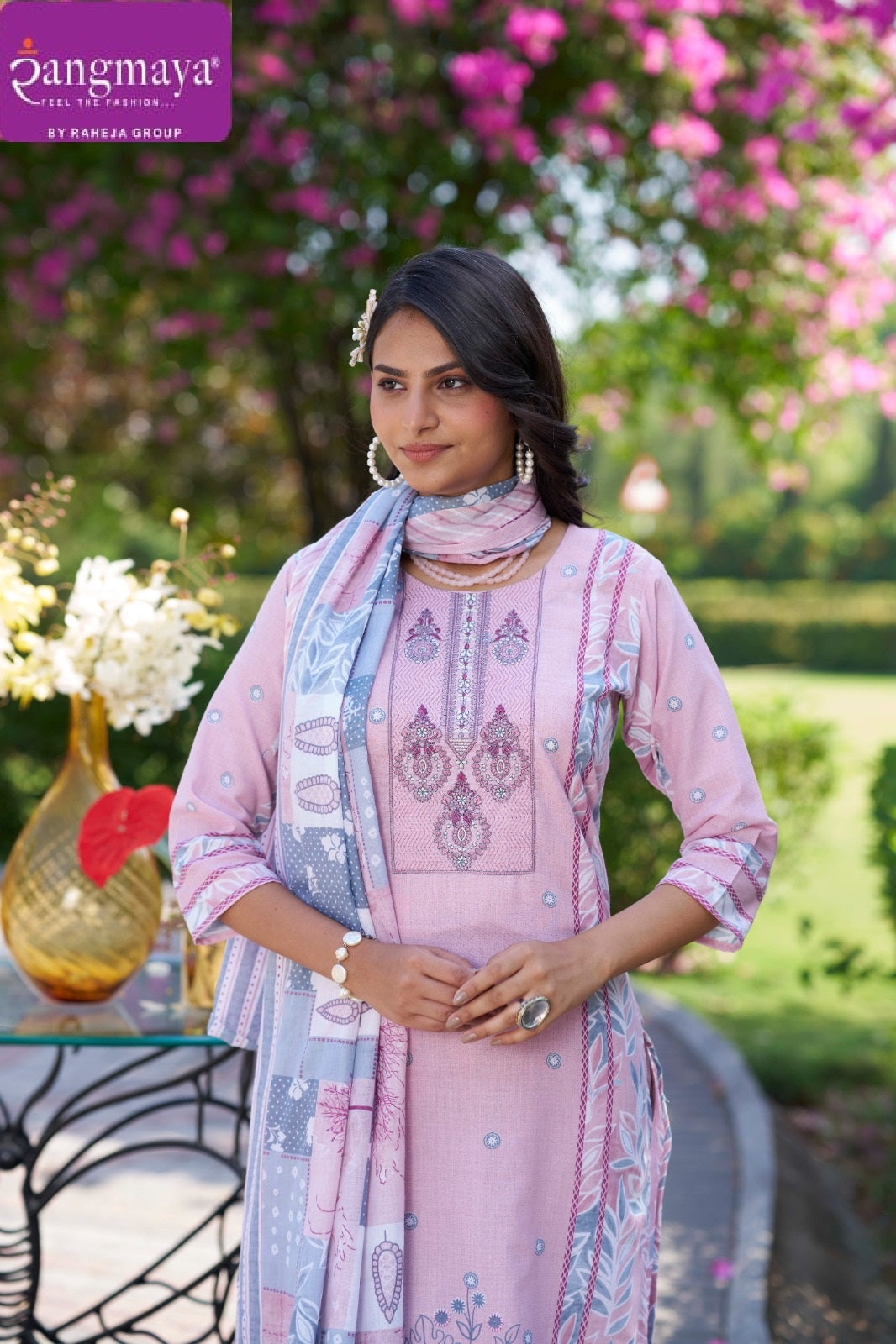 Cotton Bloom Rangmaya Readymade Pant Style Suits Wholesale Price