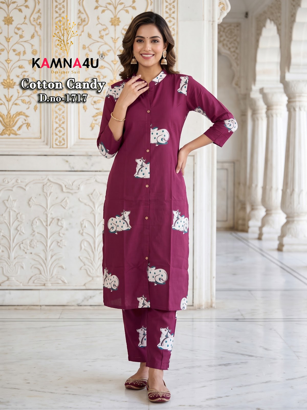 Cotton Candy Kamna4U Dhabu Kurti Pant Set Manufacturer Gujarat