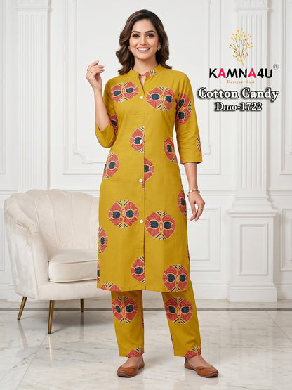 Cotton Candy Kamna4U Dhabu Kurti Pant Set Manufacturer Gujarat