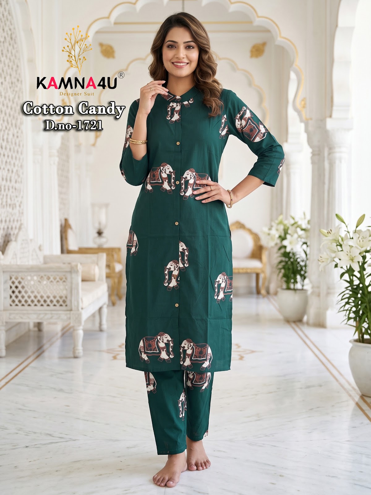 Cotton Candy Kamna4U Dhabu Kurti Pant Set Manufacturer Gujarat
