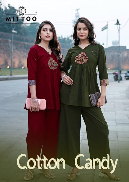 Cotton Candy Mittoo Dhabu Cotton Co Ord Set Wholesale Rate