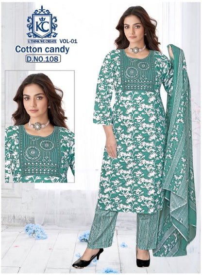 Cotton Candy Vol 1 Kcf Cotton Readymade Pant Style Suits Exporter