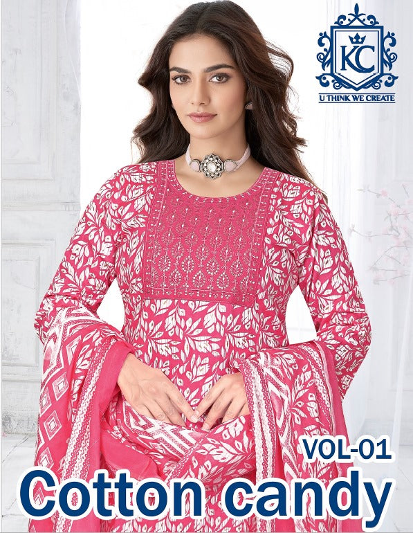 Cotton Candy Vol 1 Kcf Cotton Readymade Pant Style Suits Exporter