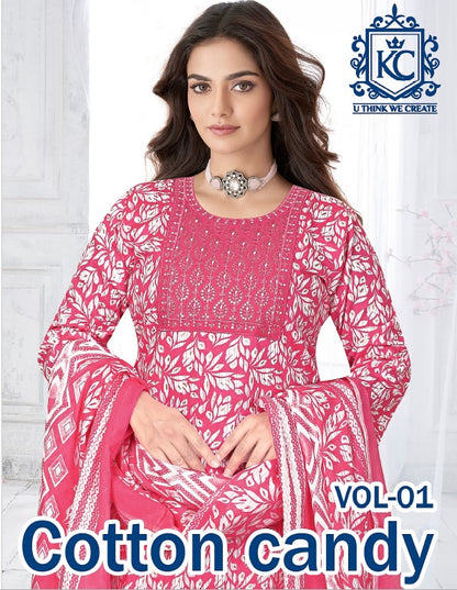 Cotton Candy Vol 1 Kcf Cotton Readymade Pant Style Suits Exporter