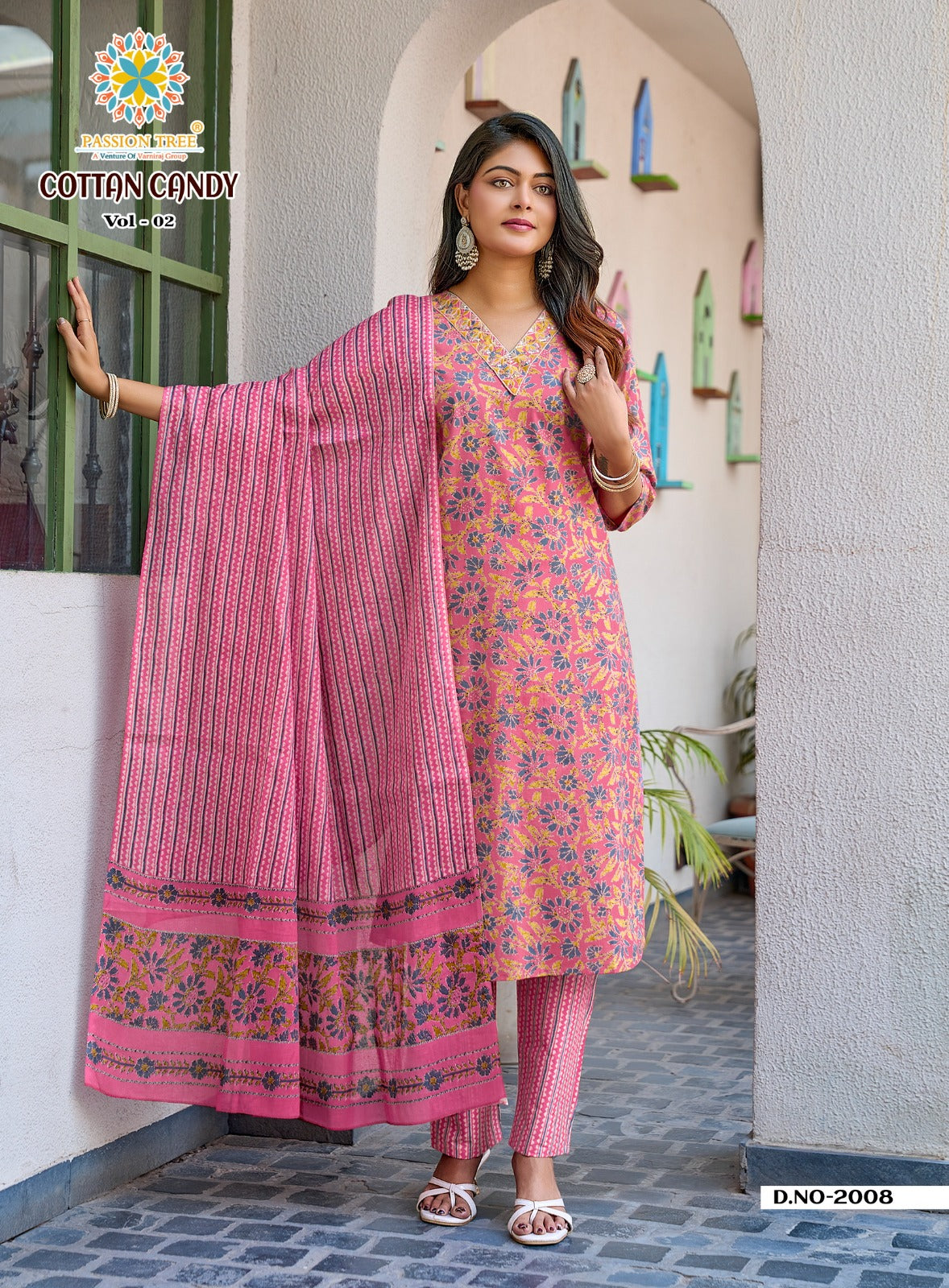 Cotton Candy Vol 2 Passion Tree Readymade Pant Style Suits Wholesaler Ahmedabad