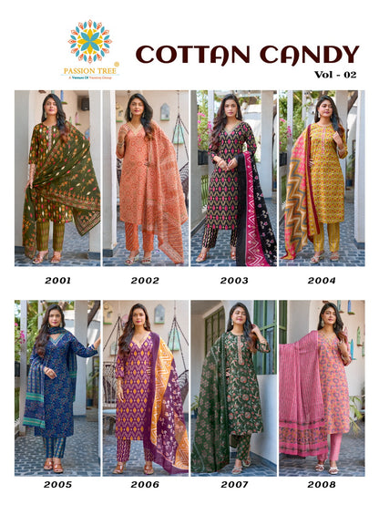 Cotton Candy Vol 2 Passion Tree Readymade Pant Style Suits Wholesaler Ahmedabad