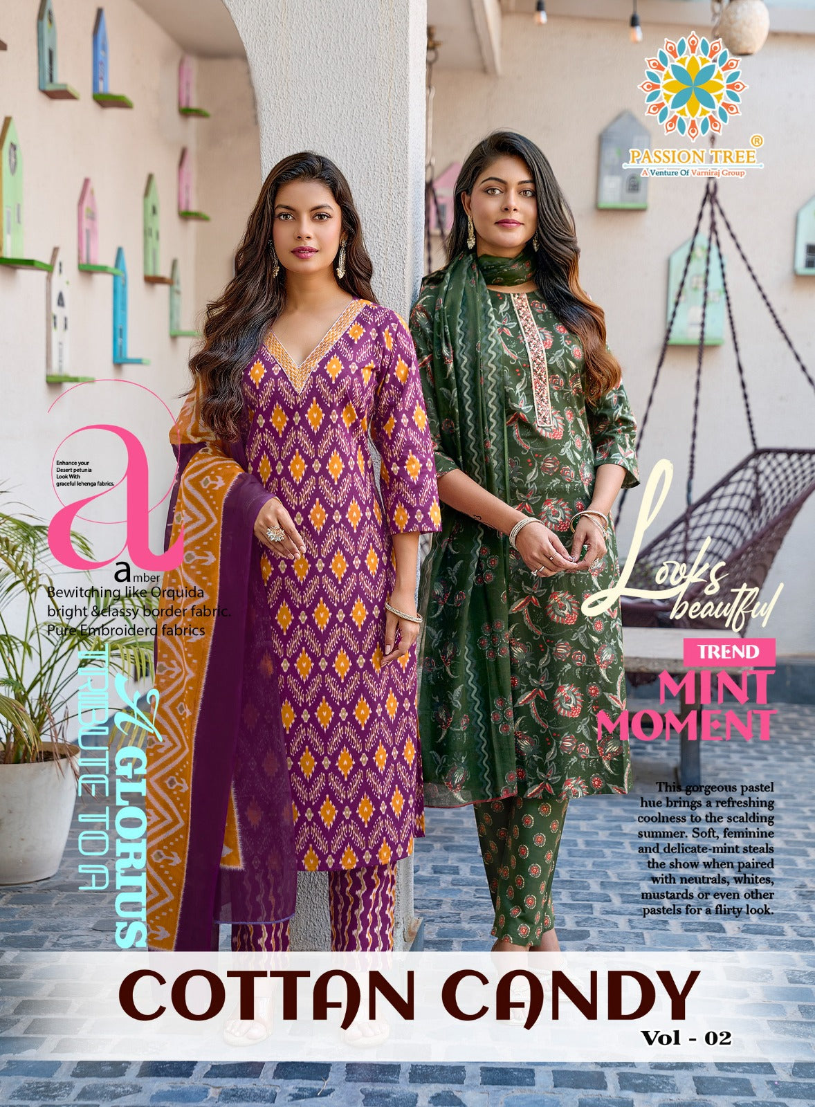 Cotton Candy Vol 2 Passion Tree Readymade Pant Style Suits Wholesaler Ahmedabad