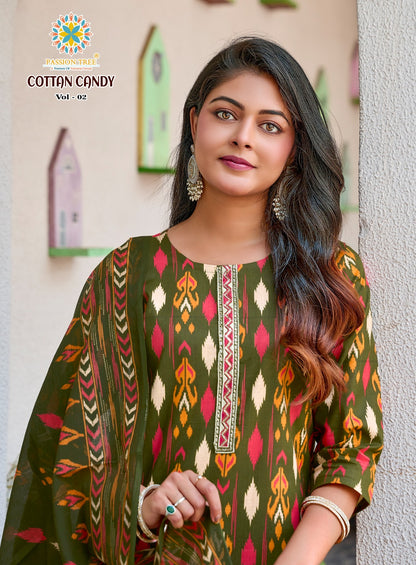 Cotton Candy Vol 2 Passion Tree Readymade Pant Style Suits Wholesaler Ahmedabad