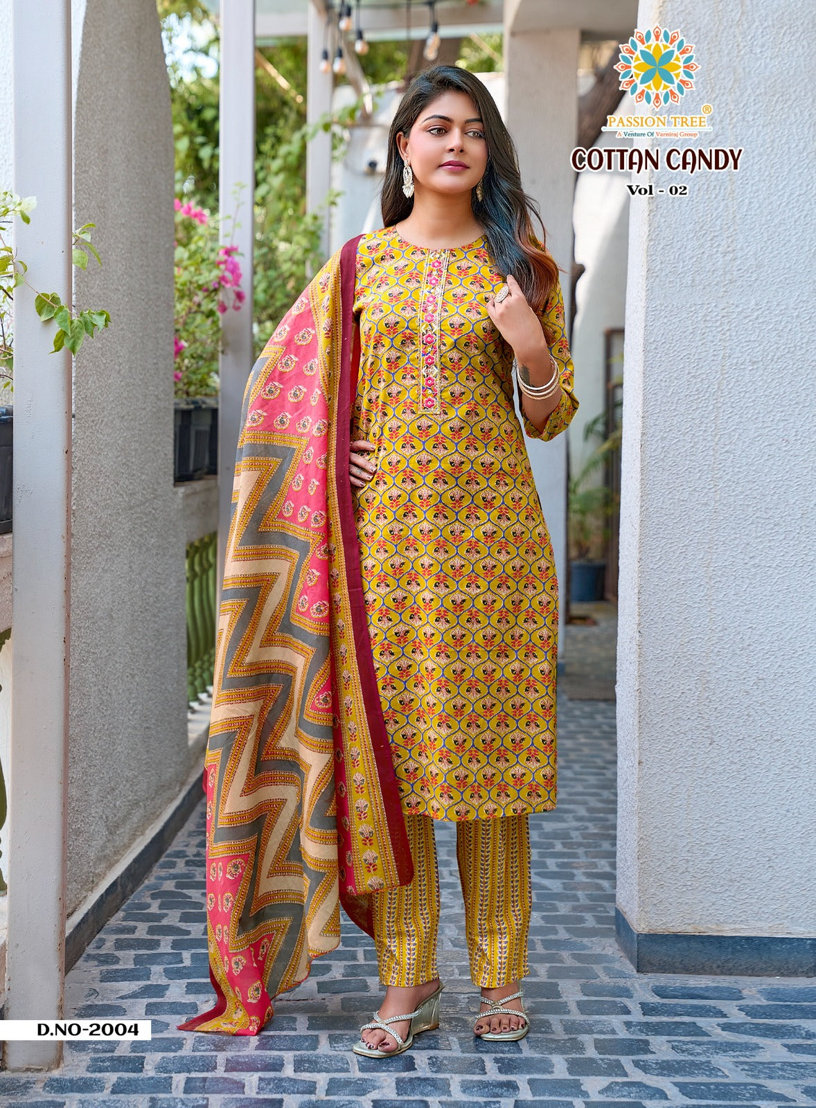 Cotton Candy Vol 2 Passion Tree Readymade Pant Style Suits Wholesaler Ahmedabad