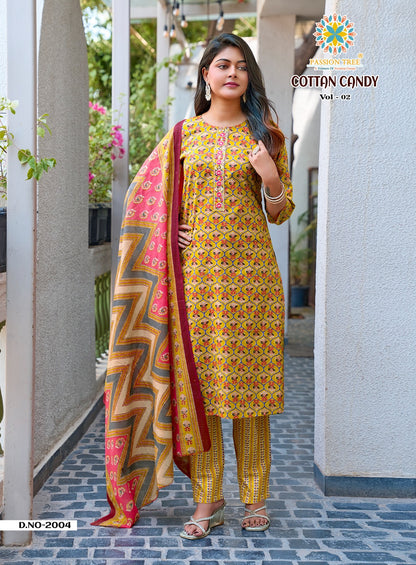 Cotton Candy Vol 2 Passion Tree Readymade Pant Style Suits Wholesaler Ahmedabad