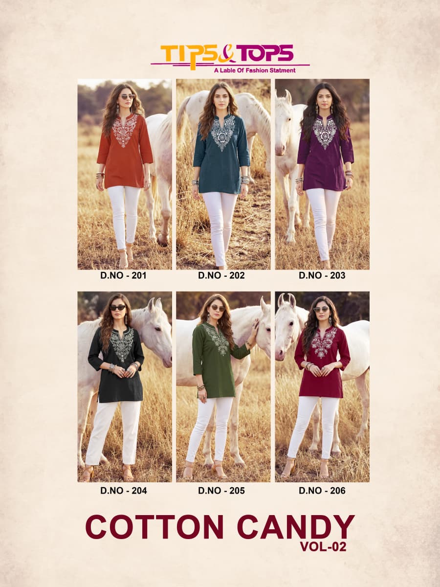 Cotton Candy Vol 2 Tips Tops Cotton Short Kurtis Wholesale Price